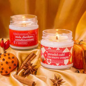 Lumânare Ștrudel cald cu mere coapte | Liniște